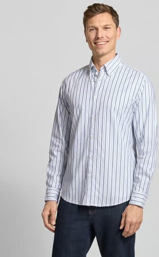 Boss Orange Slim fit vrijetijdsoverhemd van katoenmix model 'RICOPLUS_M' - Foto 4