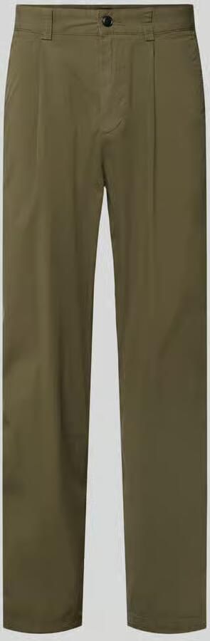 Boss Orange straight fit chino van katoenmix model 'CHINO_ST_PLEATED_1' - Foto 2