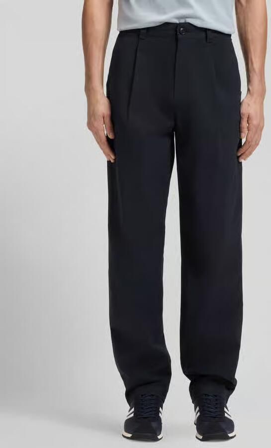 Boss Orange straight fit chino van katoenmix model 'CHINO_ST_PLEATED_1' - Foto 3