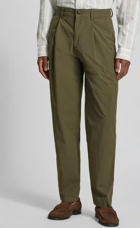Boss Orange straight fit chino van katoenmix model 'CHINO_ST_PLEATED_1' - Foto 3