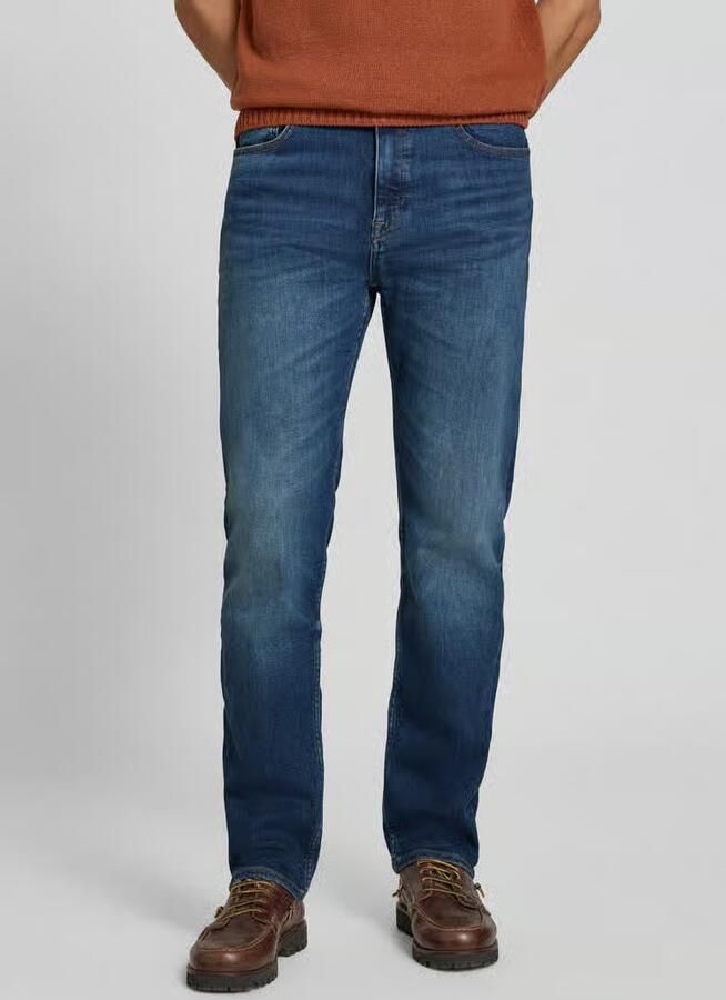 Boss Orange straight fit jeans van katoenmix model 'OGDEN BO S-MILE' - Foto 4