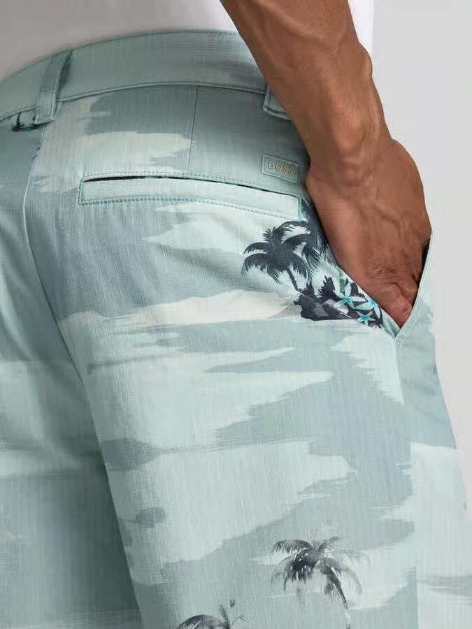 Boss Orange straight leg chino shorts van puur katoen