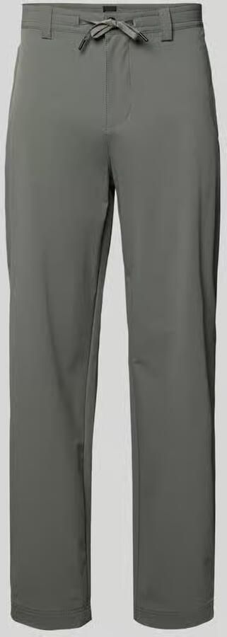 Boss Orange Straight tapered fit chino met band en tunnelkoord model 'CHINO'