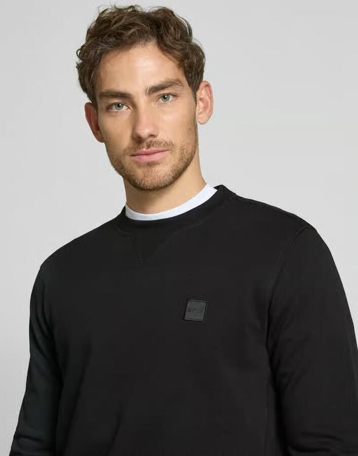 Boss Orange Katoenen Sweatshirt Upgrade Moderne Stijl Black Heren - Foto 7