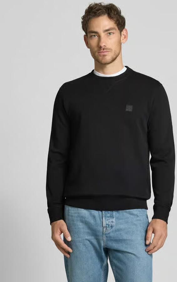Boss Orange Katoenen Sweatshirt Upgrade Moderne Stijl Black Heren - Foto 13