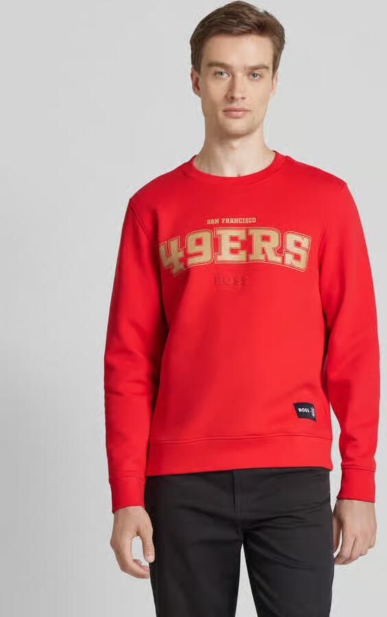 Boss Orange Sweatshirt met labelpatch model 'NFL' - Foto 2