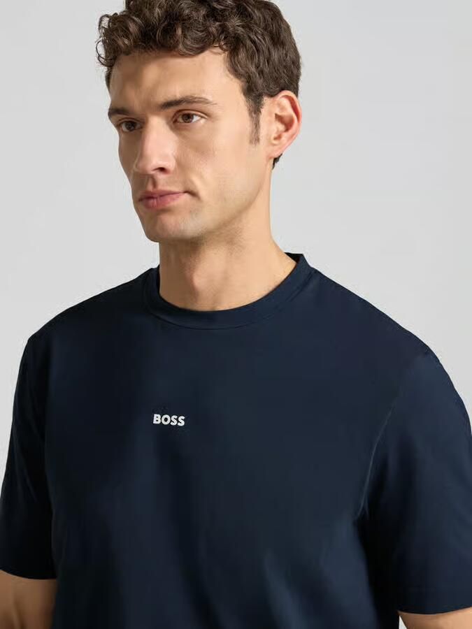 BOSS ORANGE Heren Polo's & T-shirts Tchup 10242929 01 Donkerblauw - Foto 6