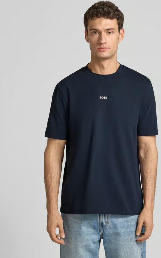 BOSS ORANGE Heren Polo's & T-shirts Tchup 10242929 01 Donkerblauw - Foto 9