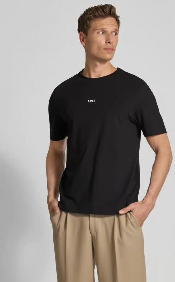 BOSS ORANGE Heren Polo's & T-shirts Tchup 10242929 01 Zwart - Foto 8