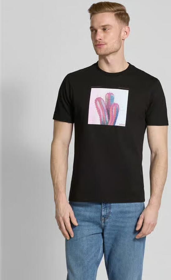 Boss Orange T-shirt met labelprint model 'mextour' - Foto 2