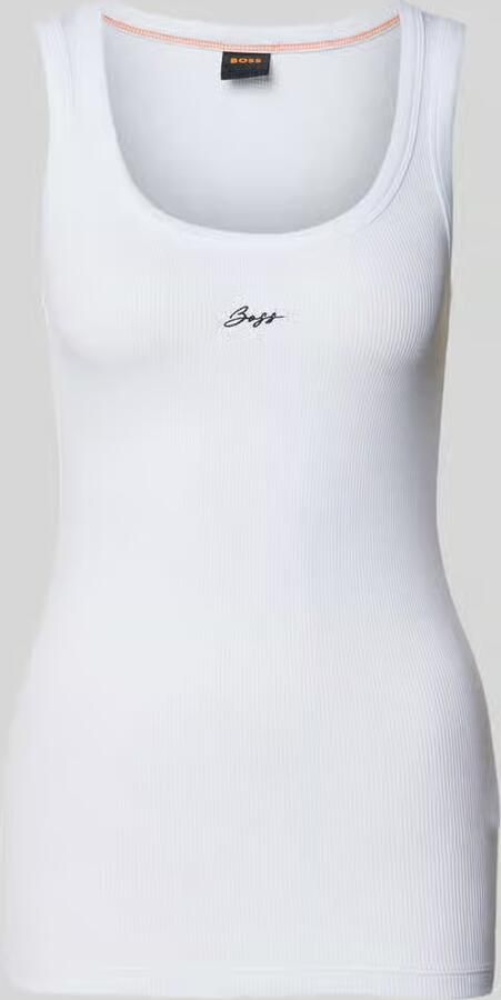 Boss Orange Tanktop met labelstitching model 'Ematite' - Foto 4
