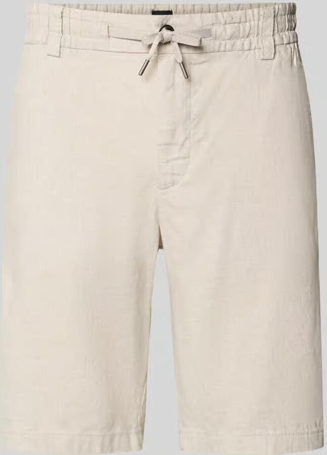 Boss Orange tapered chinobermuda van linnenmix model 'DS_3S' - Foto 4