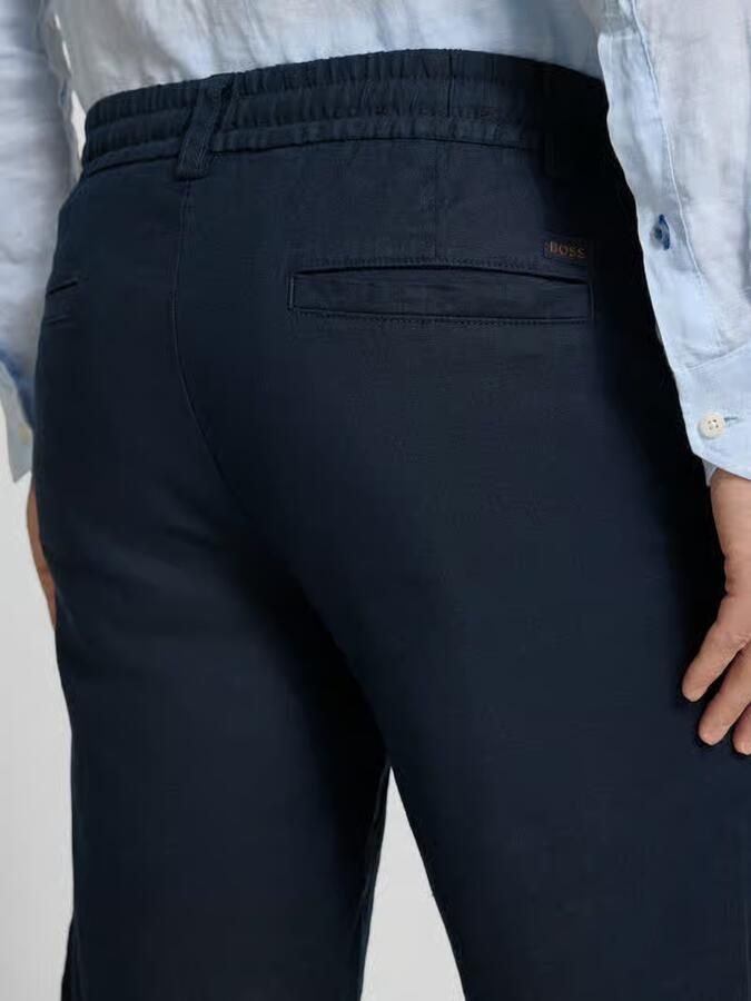 Boss Orange tapered chinobermuda van linnenmix model 'DS_3S'