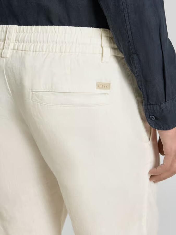 Boss Orange tapered chinobermuda van linnenmix model 'DS_3S'