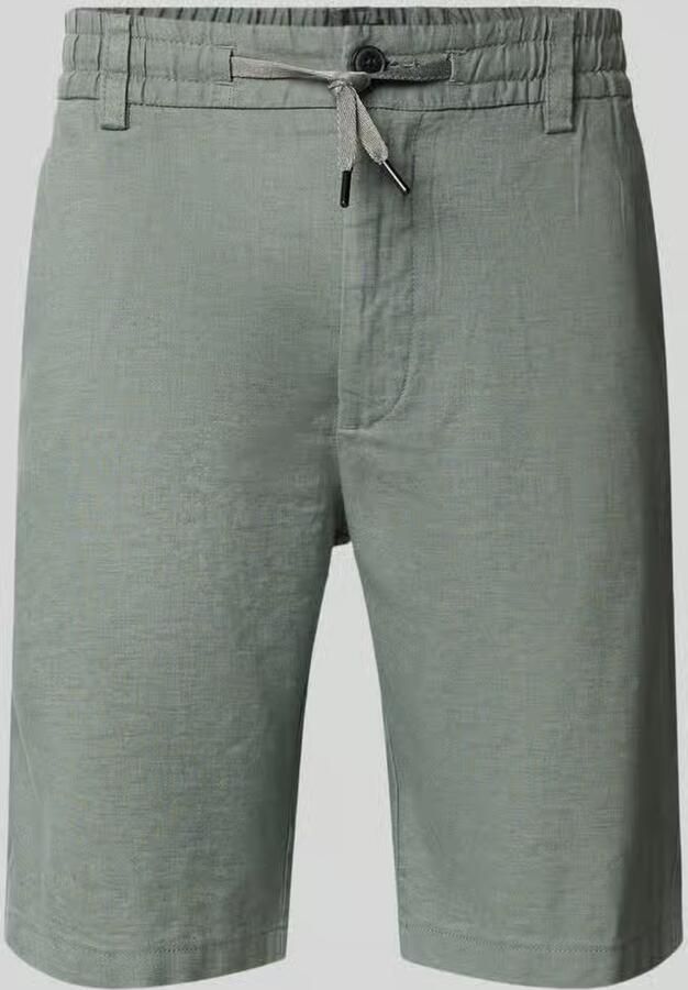 Boss Orange tapered chinobermuda van linnenmix model 'DS_3S' - Foto 2