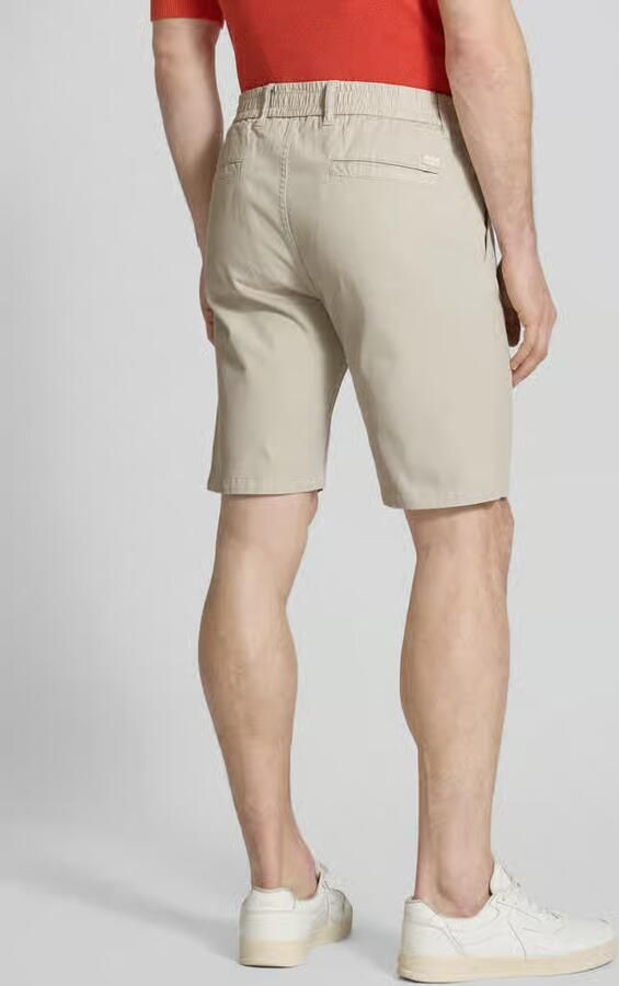 Boss Orange Tapered fit bermuda met elastische band model 'Chino'