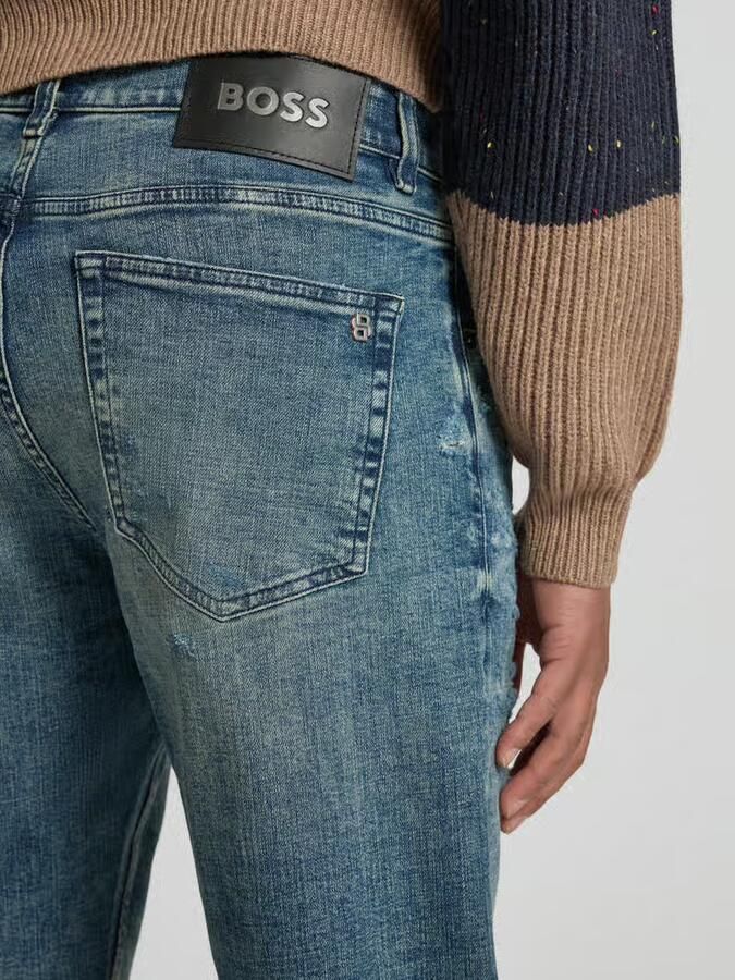 Boss Orange Tapered fit jeans van katoenmix model 'TROY' - Foto 2