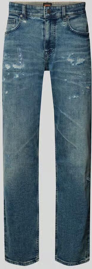 Boss Orange Tapered fit jeans van katoenmix model 'TROY'
