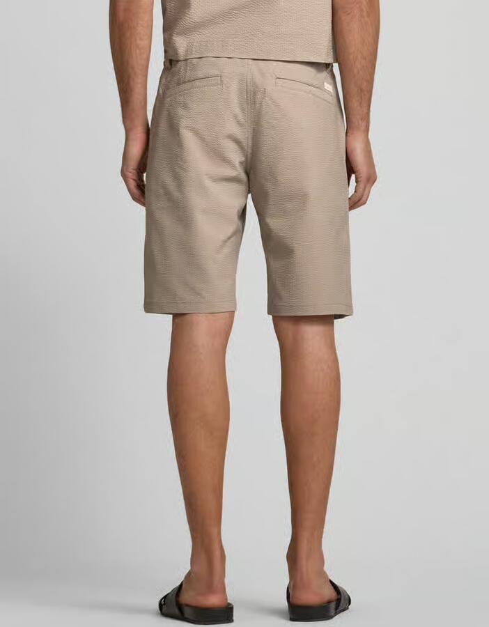 Boss Orange Tapered fit korte chino met structuurmotief - Foto 3