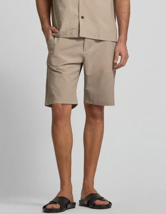 Boss Orange Tapered fit korte chino met structuurmotief - Foto 4