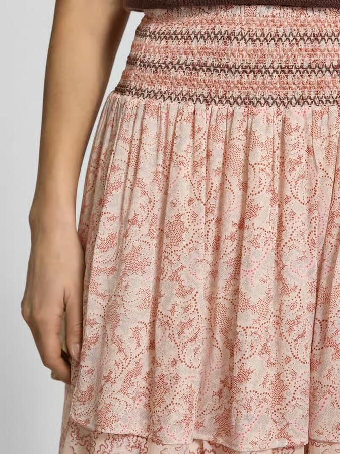 Boss Orange Uitlopende mini-rok met all-over motief model 'C_VESIANA'