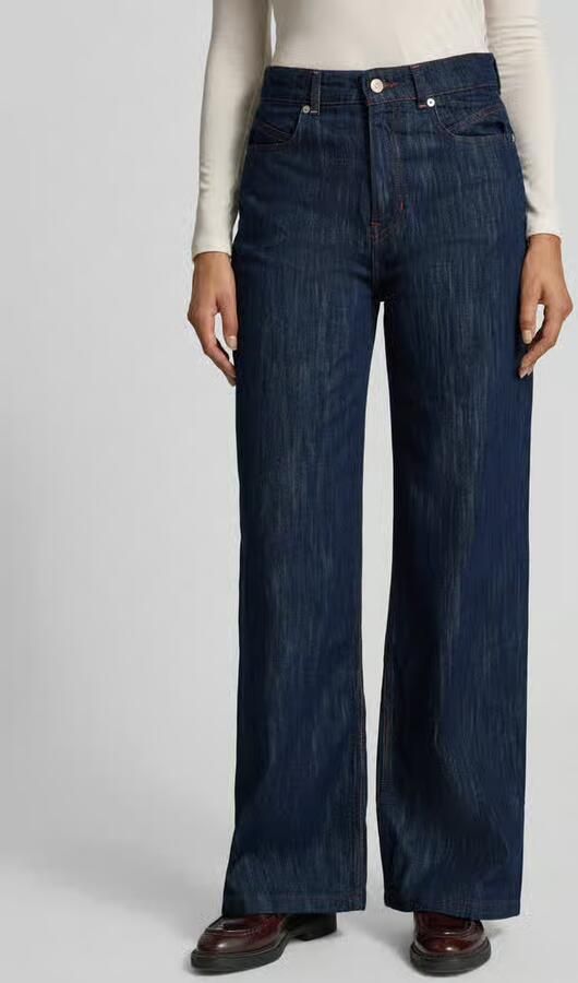 Boss Orange wide fit jeans dark wash van puur katoen - Foto 2