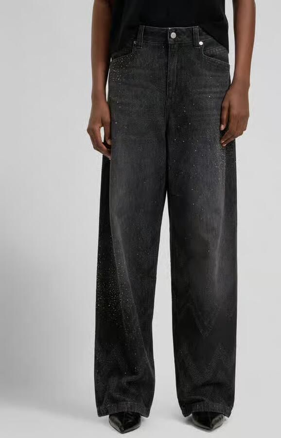 Boss Orange Wide leg jeans met siersteentjes model 'C_SLOUCHY' - Foto 2