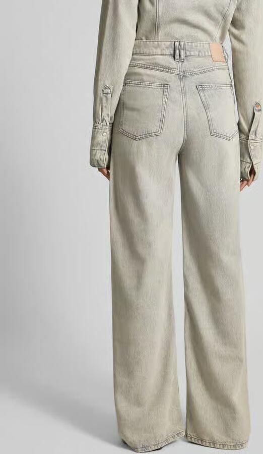Boss Orange Wide leg jeans van een mix van katoen en lyocell model 'MARLENE'