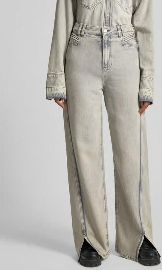 Boss Orange Wide leg jeans van een mix van katoen en lyocell model 'MARLENE' - Foto 2