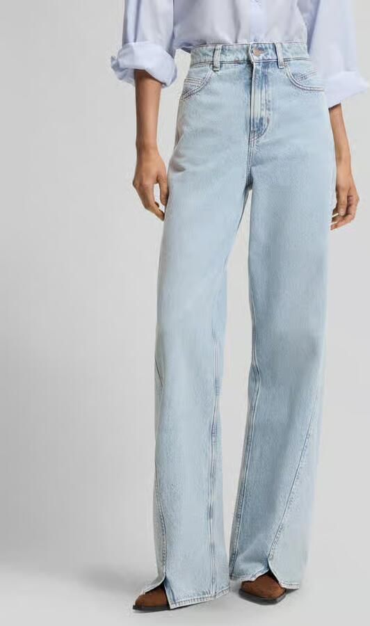 Boss Orange Wide leg jeans van pure katoen met siernaden model 'C_MARLENE SLIT HR' - Foto 2
