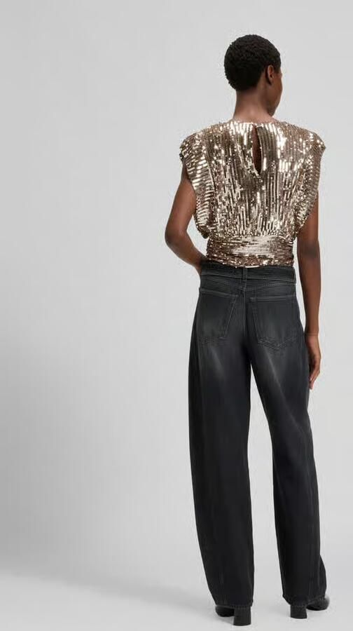Boss Orange Wide leg jeans van zuiver katoen