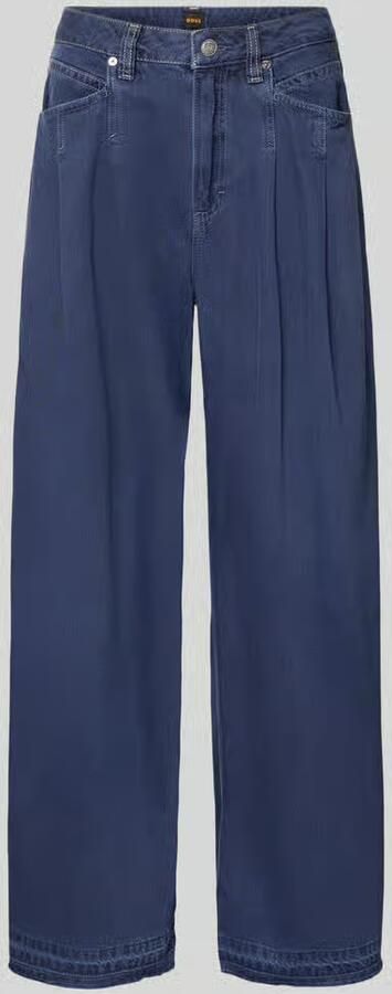Boss Orange Wide leg loose fit jeans van katoenmix model 'C_SLOUCHY'