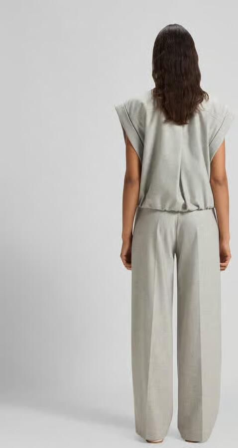 Boss Orange Wijde broek van flanel met wol model 'TAFLONG'