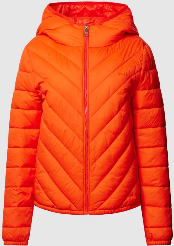 Hugo Boss Modieuze gewatteerde jas met speciaal kleurenschema en capuchon Orange Dames