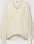Boss Orange Oversized gebreide pullover met V-hals model 'Fondianan' - Thumbnail 1