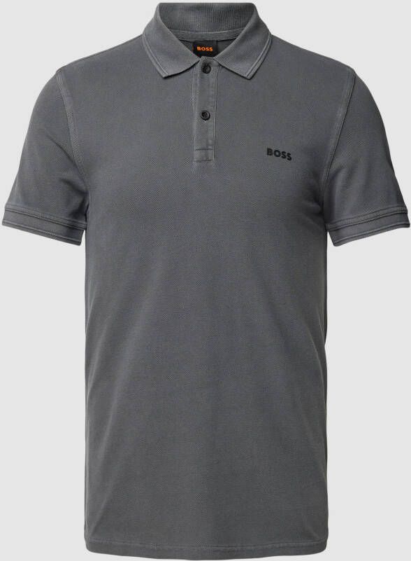 Boss Orange Poloshirt met labelprint model 'PRIME'