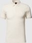 Hugo Boss Heren Slim-Fit Oranje Polo met Logo Patch Beige Heren - Thumbnail 3
