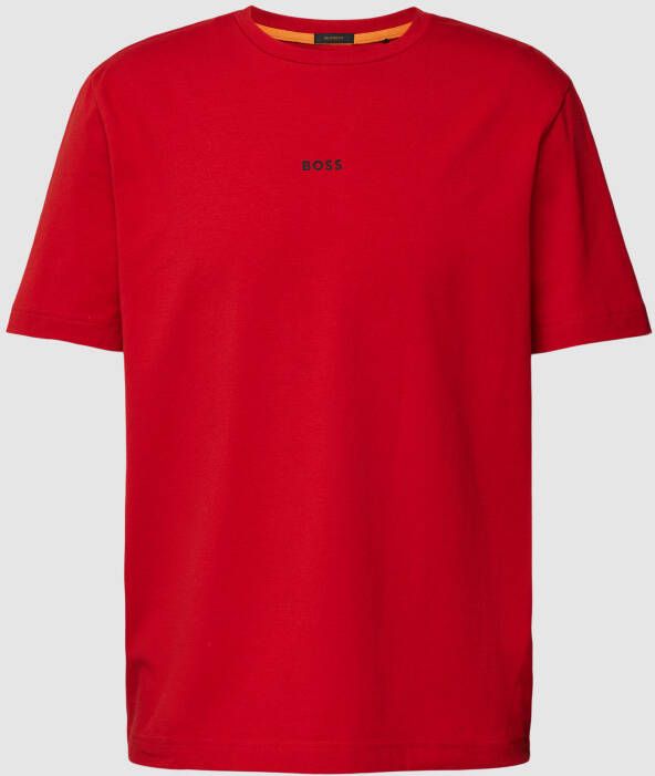 Boss Orange Regular fit T-shirt met labelprint model 'TCHUP'