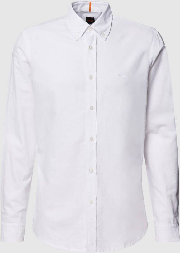 Boss Orange Regular fit vrijetijdsoverhemd met button-downkraag model 'Rickert