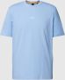 Hugo Boss Blauw Katoenen T-Shirt Korte Mouwen Blue Heren - Thumbnail 1