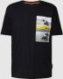 Hugo Boss Zwart T-shirt met Racing Motorfiets Print Black Heren - Thumbnail 2