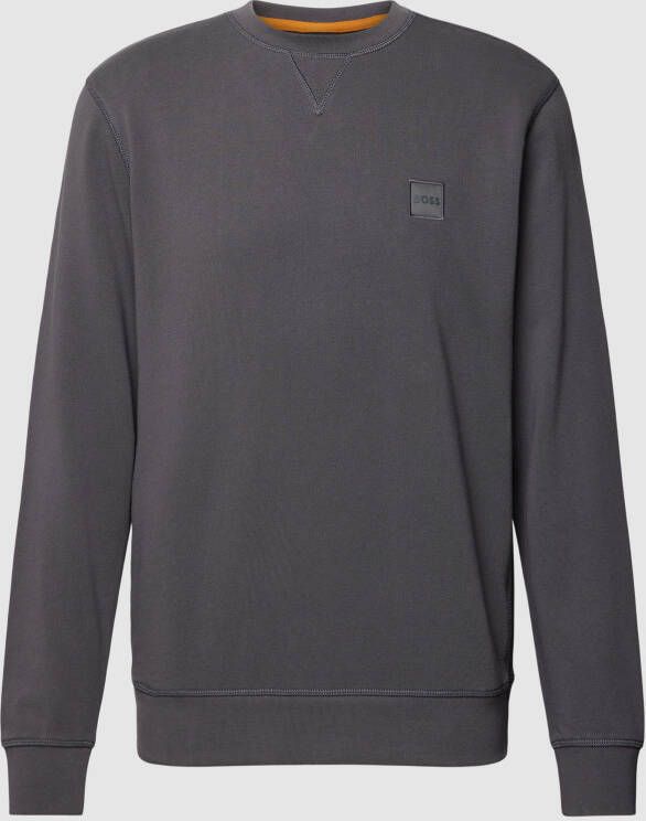 Boss Orange Sweatshirt met labeldetail model 'WESTART'