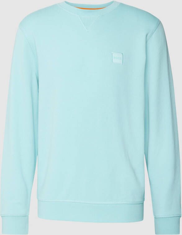 Boss Orange Sweatshirt met logostitching model 'WESTART'