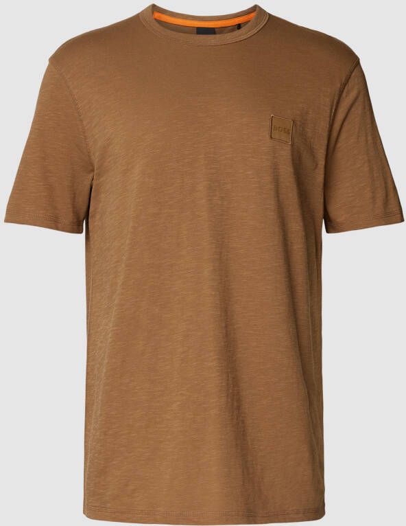 Boss Orange T-shirt in gemêleerde look model 'TEGOOD'