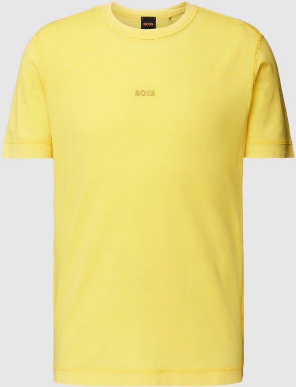 Boss Orange T-shirt met labelprint model 'Tokks'
