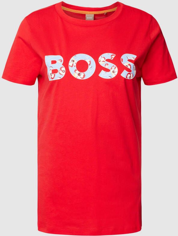 Boss Orange T-shirt met ronde hals model 'Elogo'