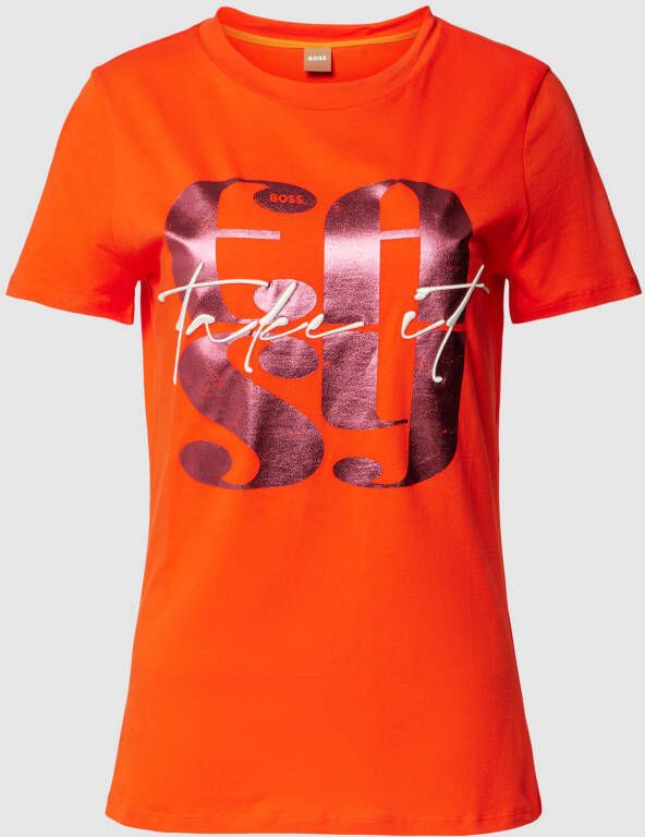Boss Orange T-shirt met statementprint
