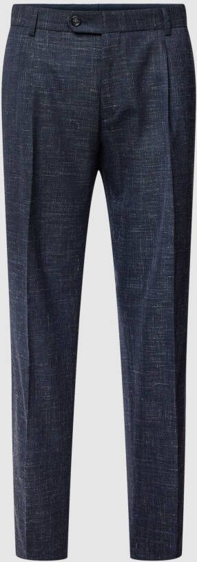 Boss Pantalon van scheerwolmix met linnen