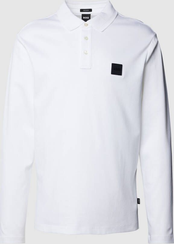 Boss Poloshirt in design met lange mouwen model 'Pado'