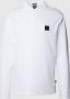 Hugo Boss Lange mouw katoenen polo met borstlogo White Heren - Thumbnail 1